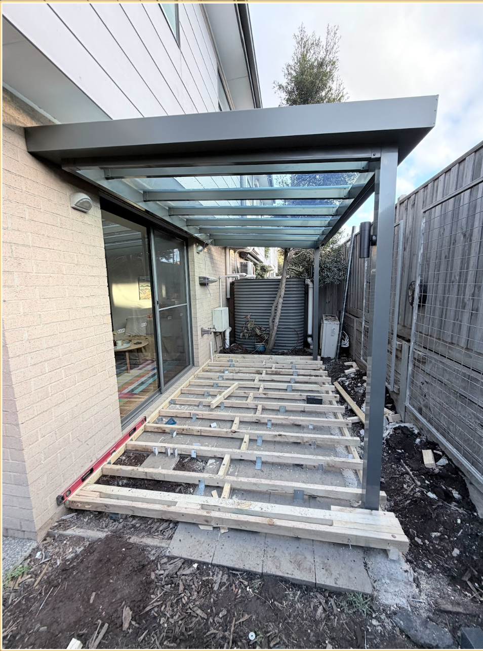 Ez Glaze Pergola and Composite Decking Before 2