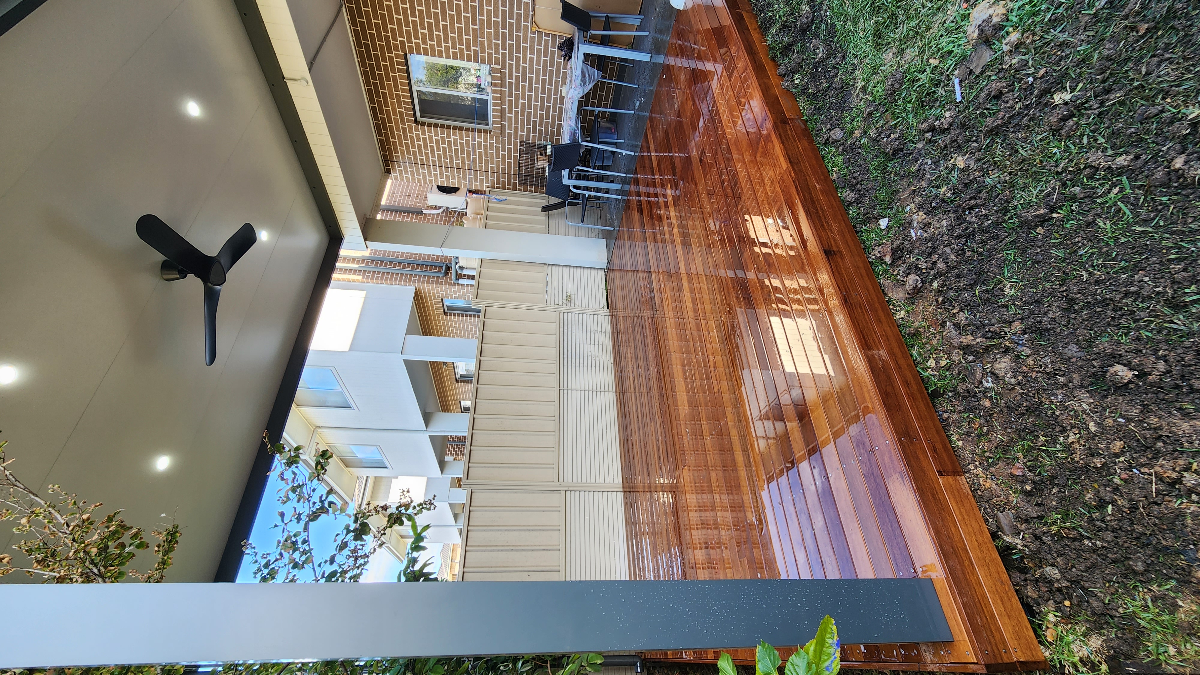 Insulated Patio Roof With Merbau Decking After 2