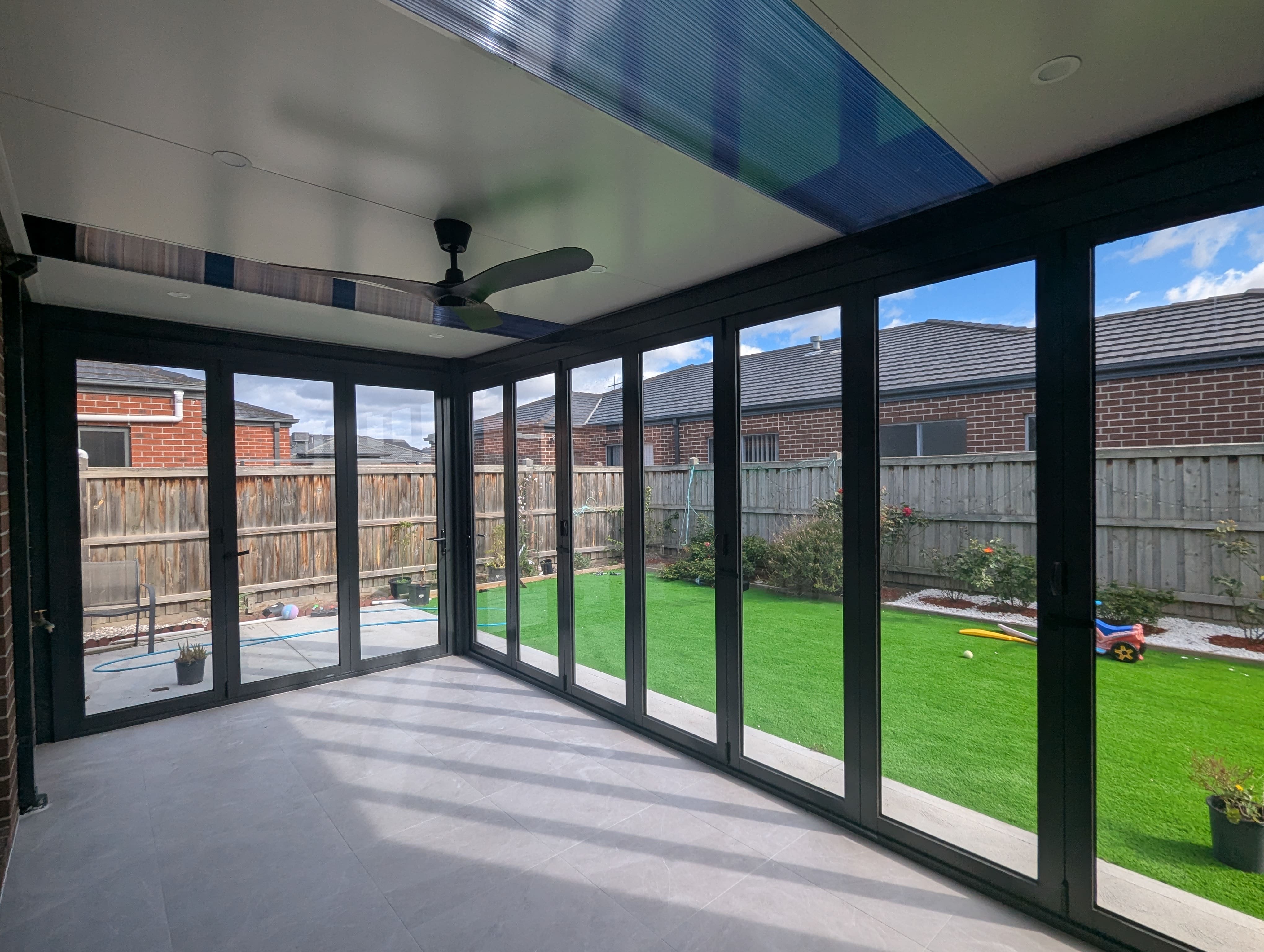 Insulated Sunroom with Bifold Door After 1