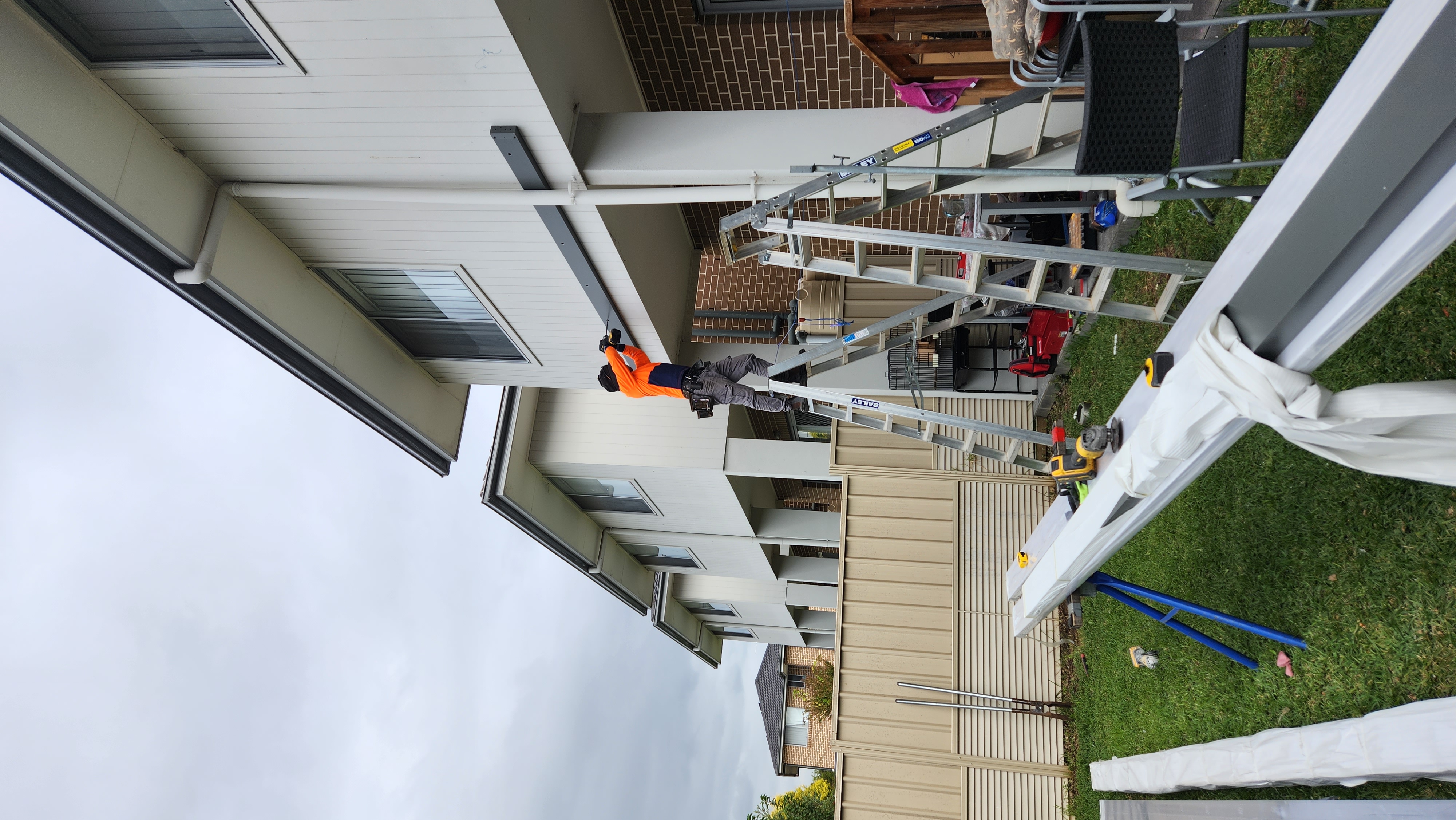 Insulated Patio Roof With Merbau Decking Before 6