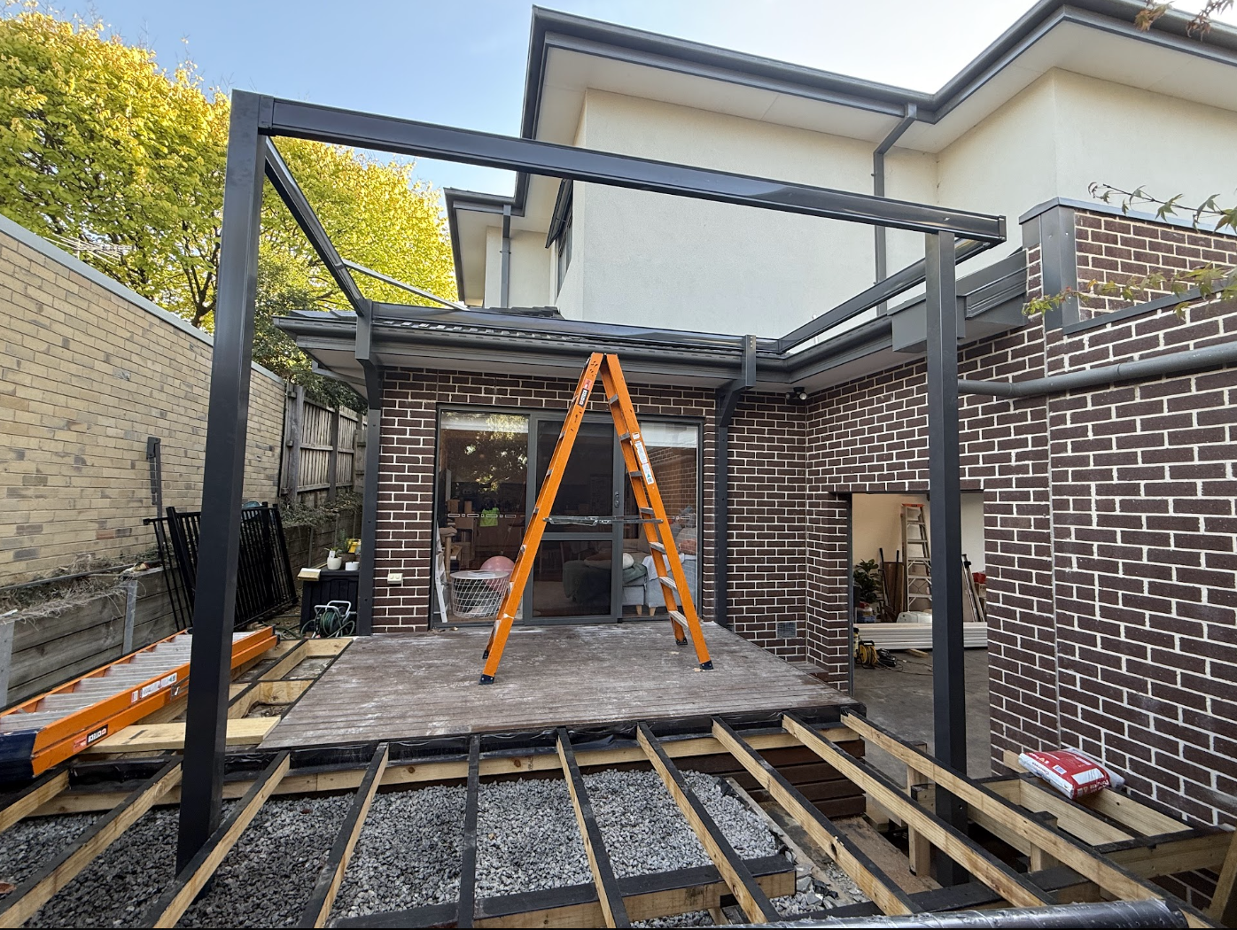 Flatdek Pergola in Mitcham Before 2