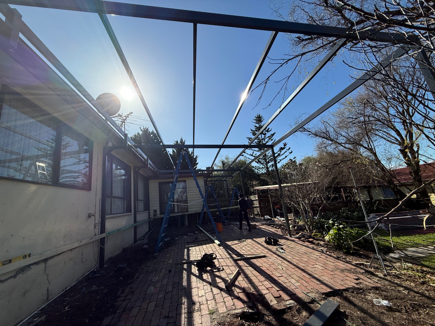 Colorbond Pergola and Decking in Cranbourne South Before 2