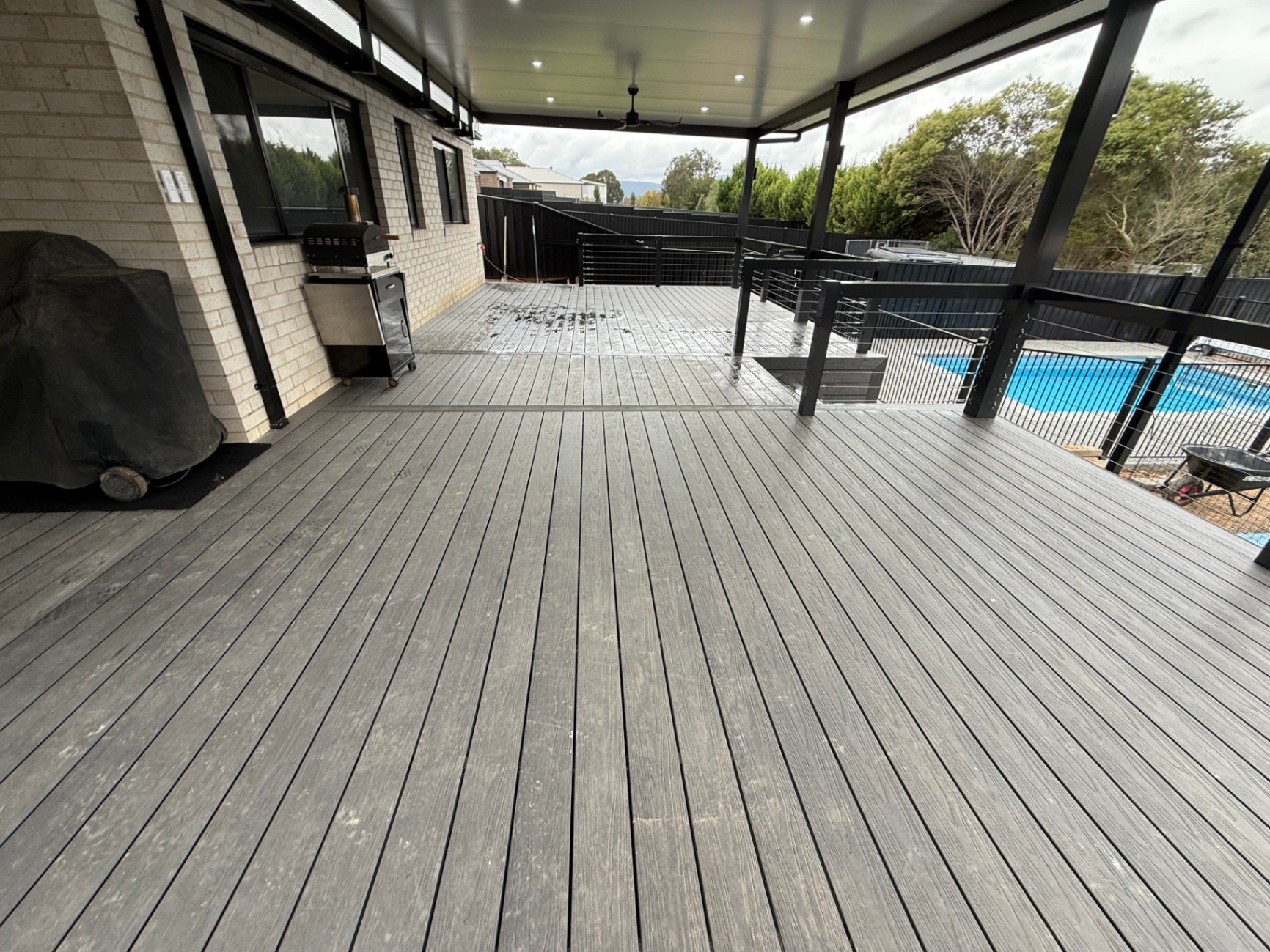 Insulated Pergola and Decking in Broadford After 3