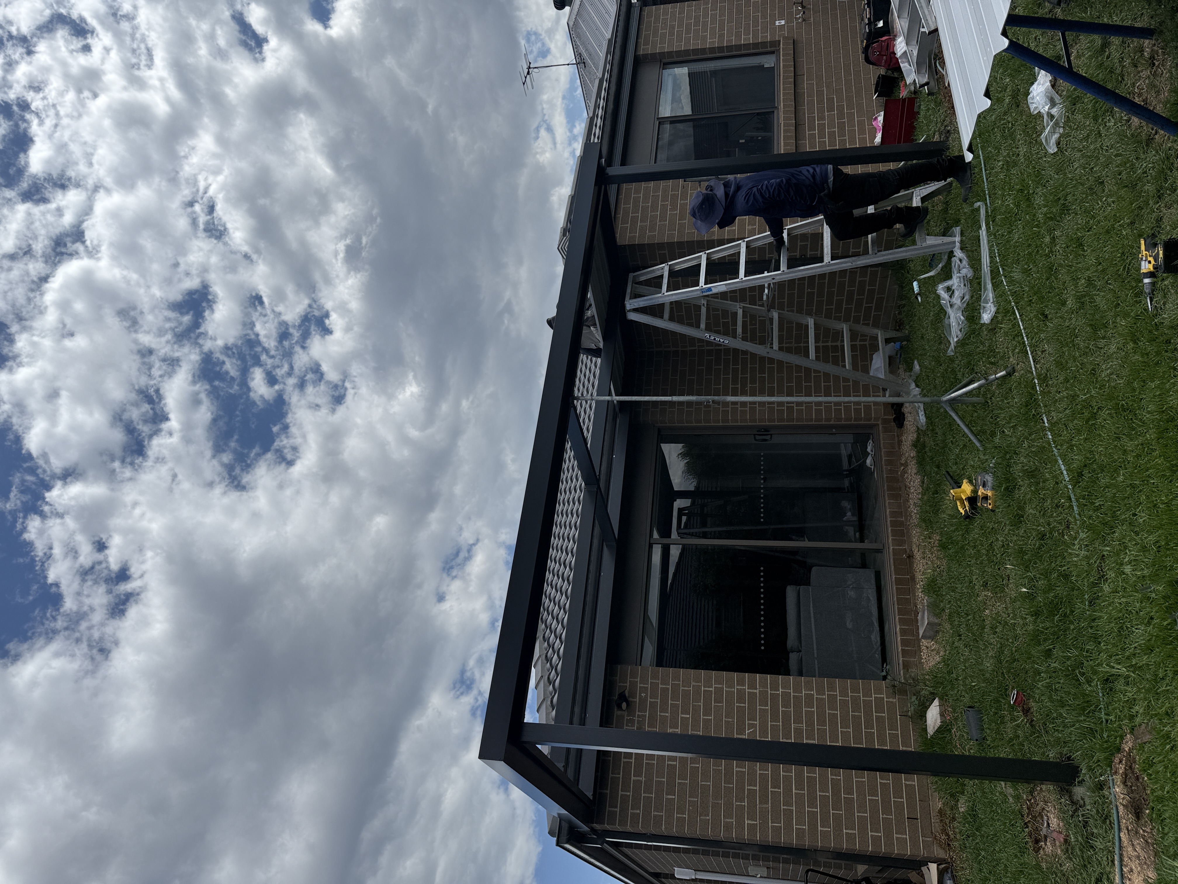 Colorbond with Fibreglass Pergola Before 2