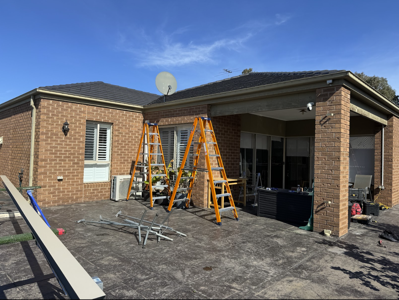 Colorbond Pergola and Composite Decking in Point Cook Before 2