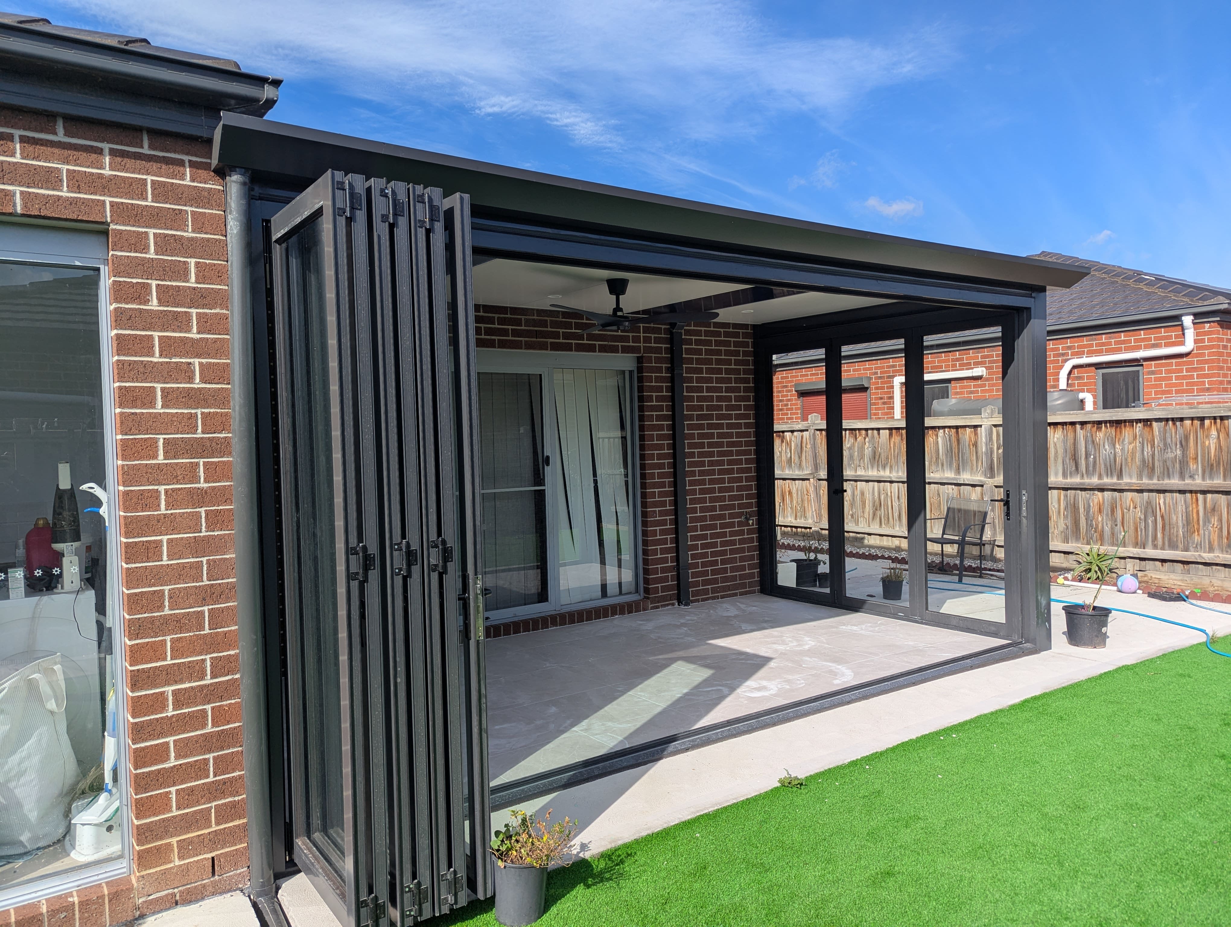 Insulated Sunroom with Bifold Door After 4