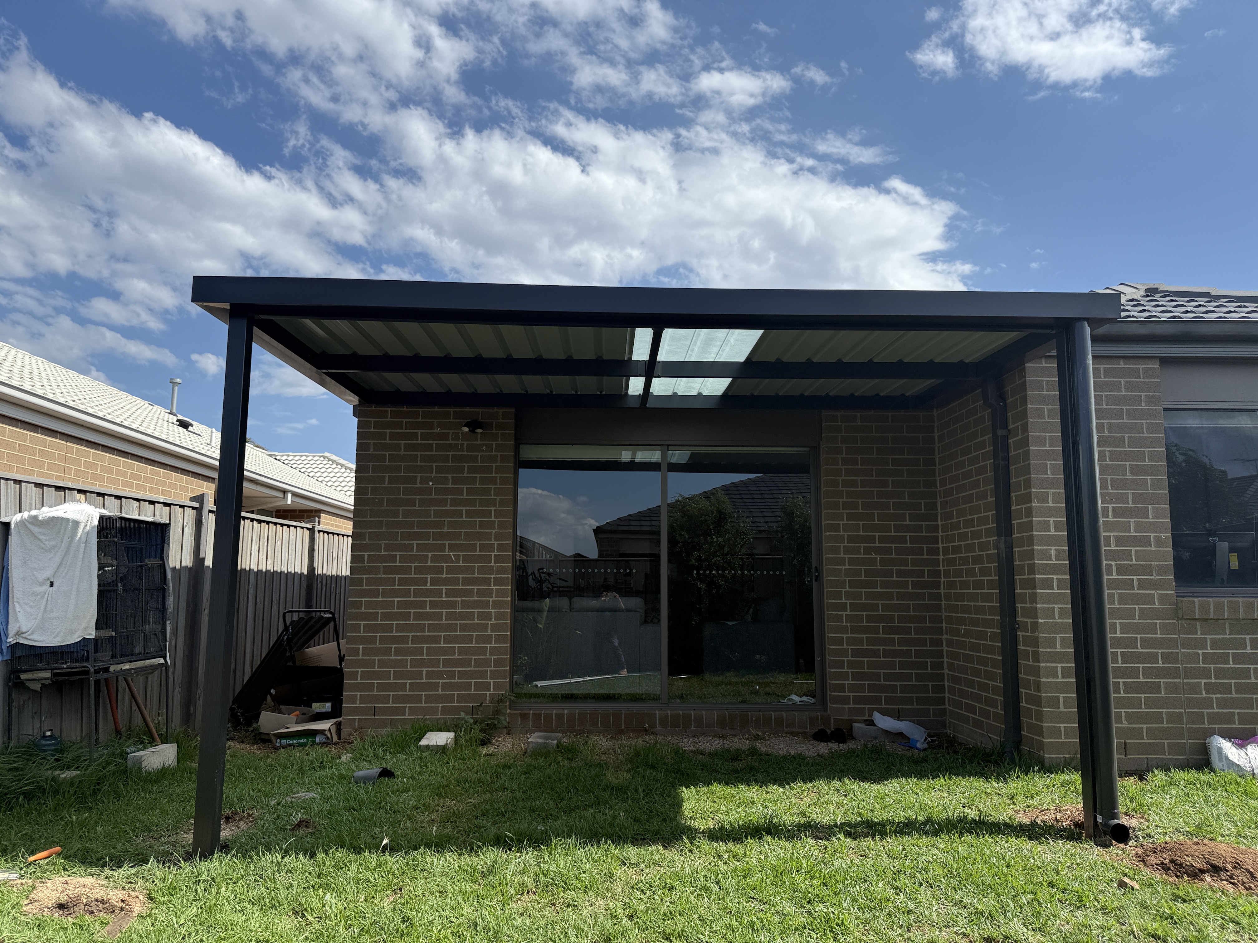 Colorbond with Fibreglass Pergola After 2