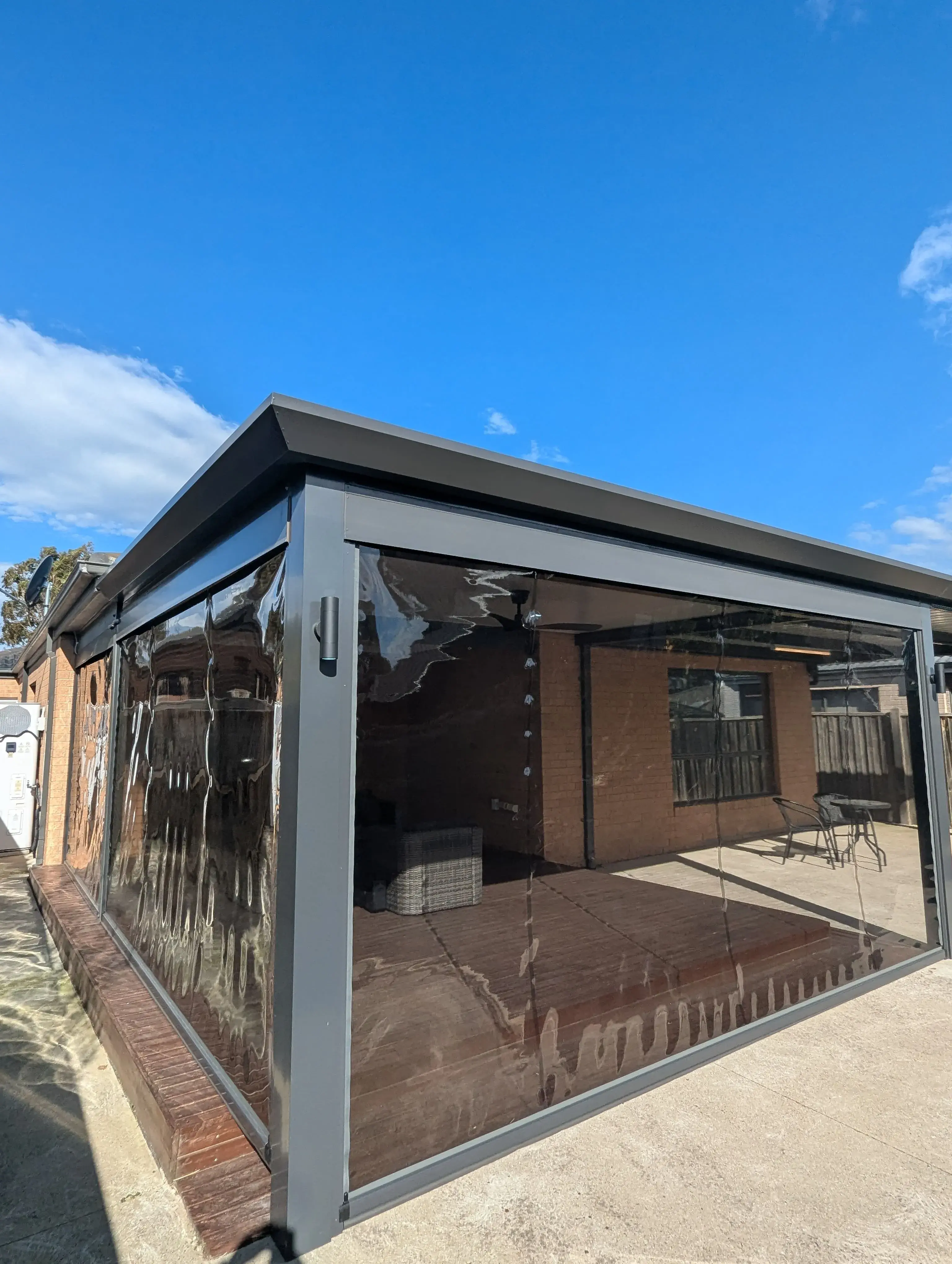 Insulated and Colorbond Verandah with blinds