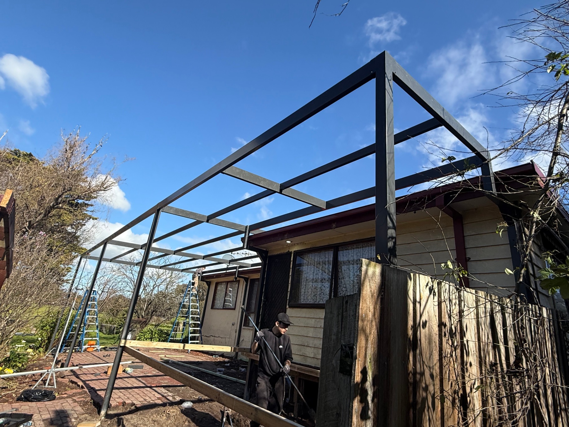 Colorbond Pergola and Decking in Cranbourne South Before 1