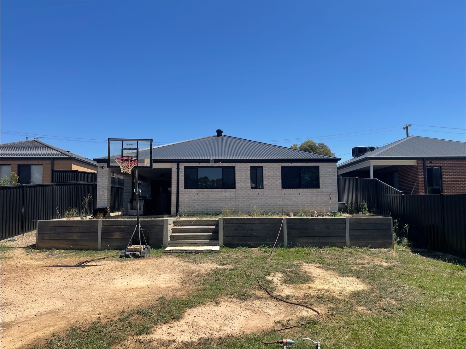 Insulated Pergola and Decking in Broadford Before 2