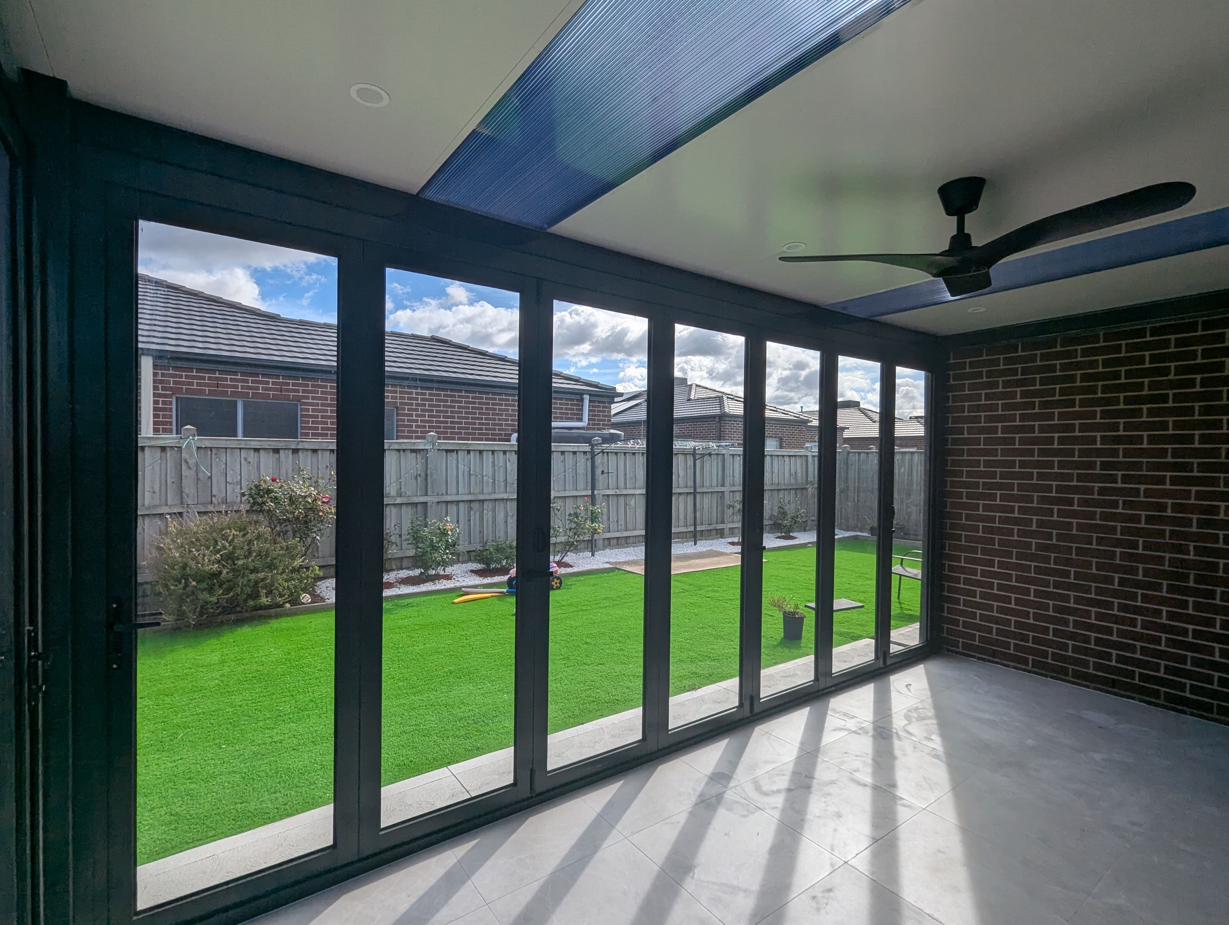 Insulated Sunroom with Bifold Door After 2