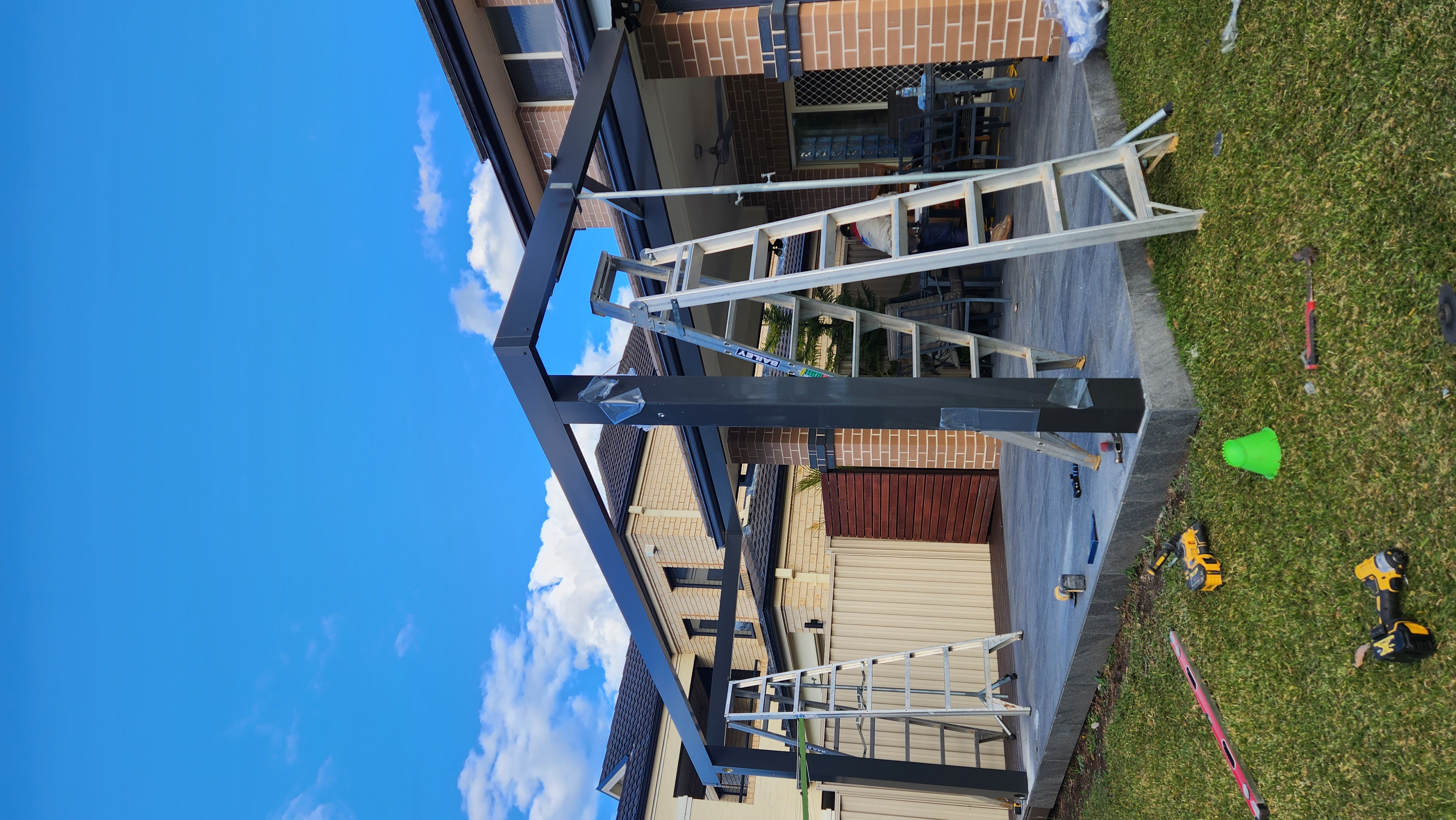 Flatdek Pergola roof with skylight Before 6