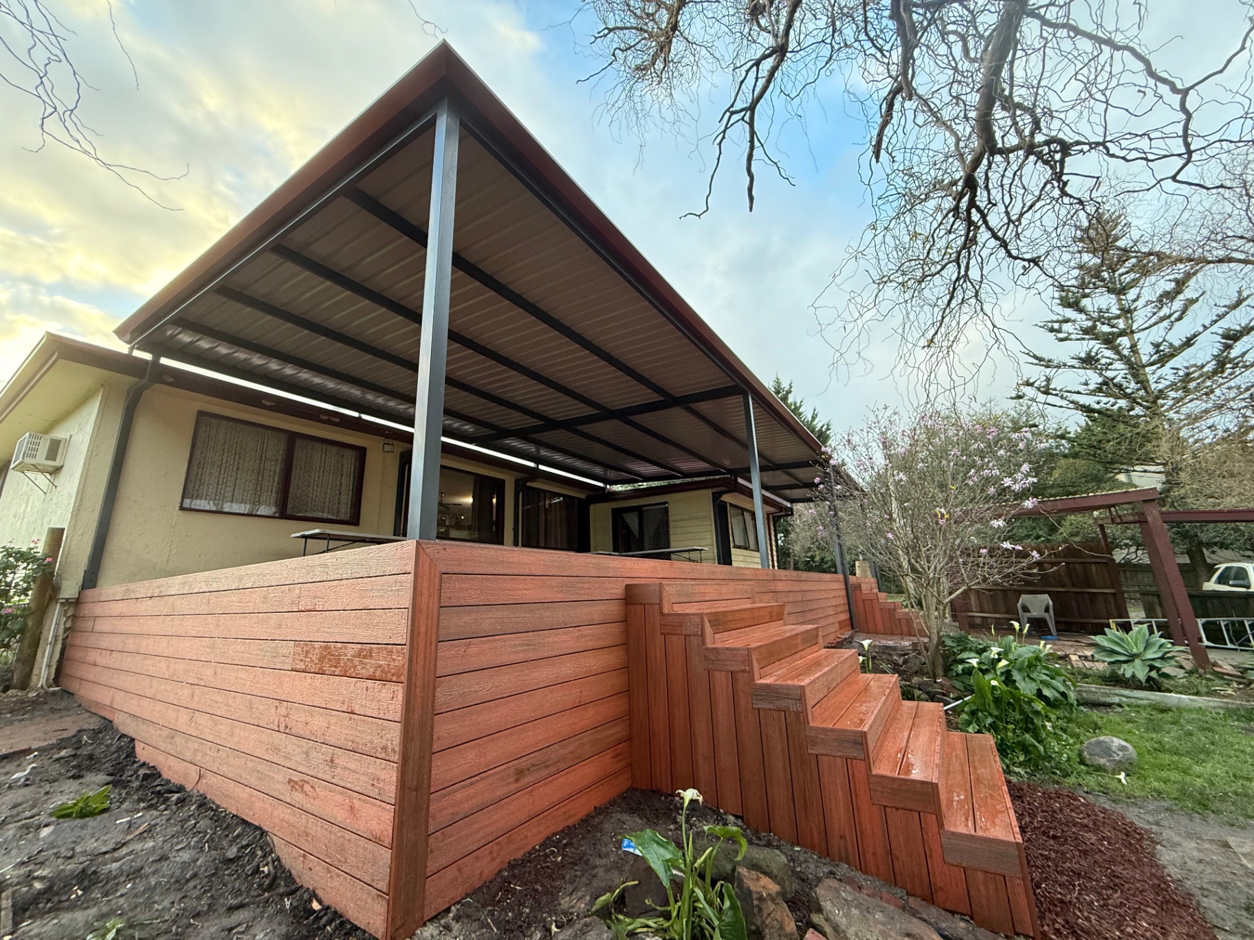 Colorbond Pergola and Decking in Cranbourne South After 5