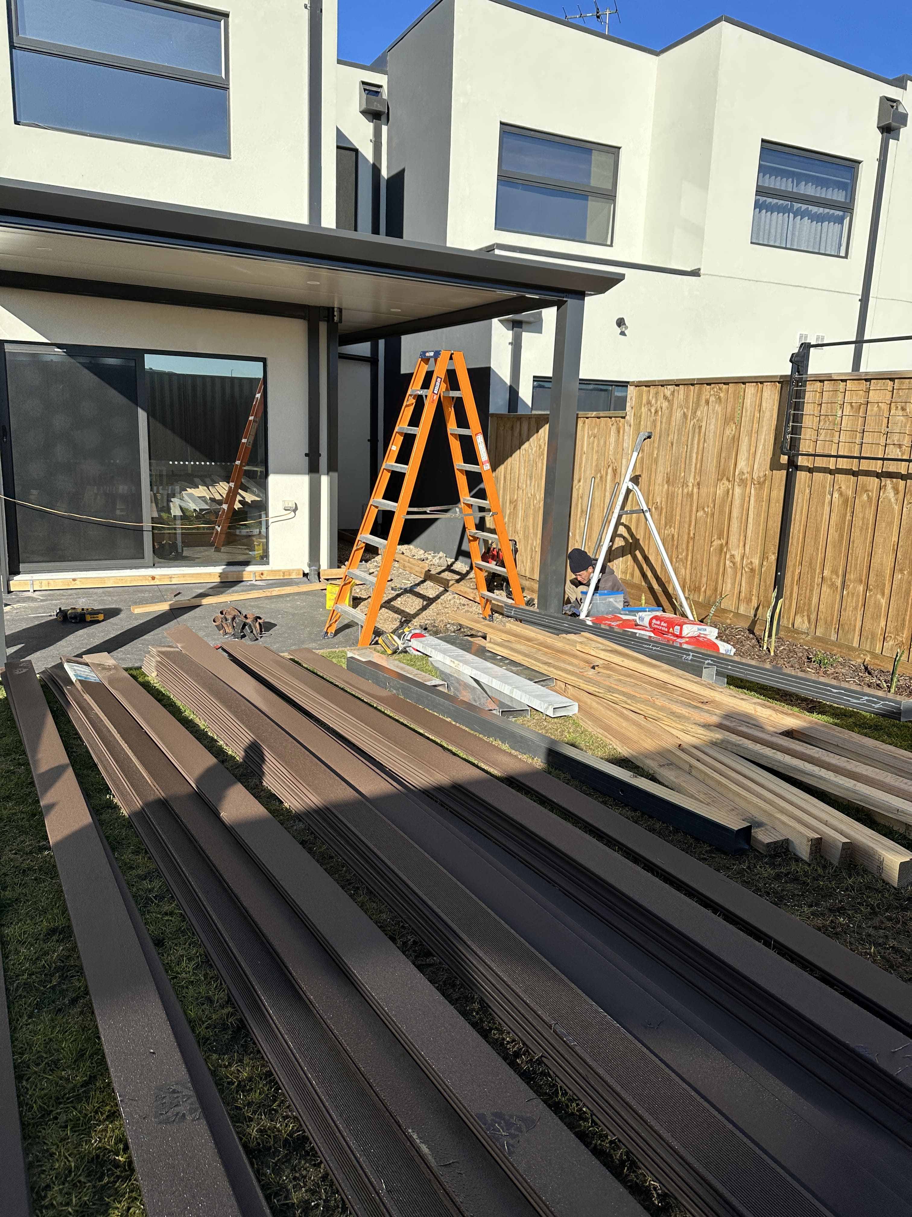 Insulated Patio and Ekodeck Composite Decking in Wollert Before 2