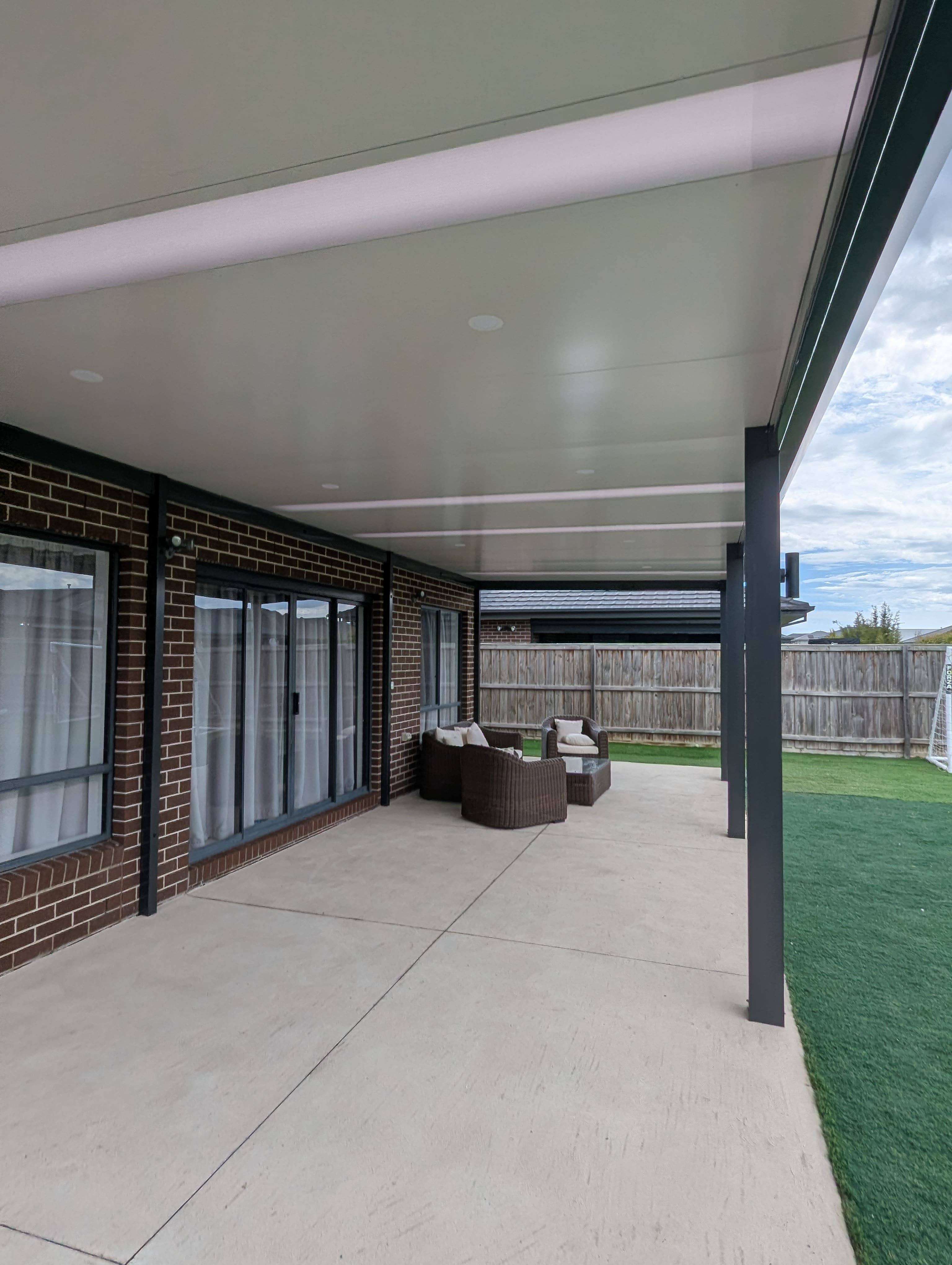 Insulated patio with CoolLight in Officer After 2