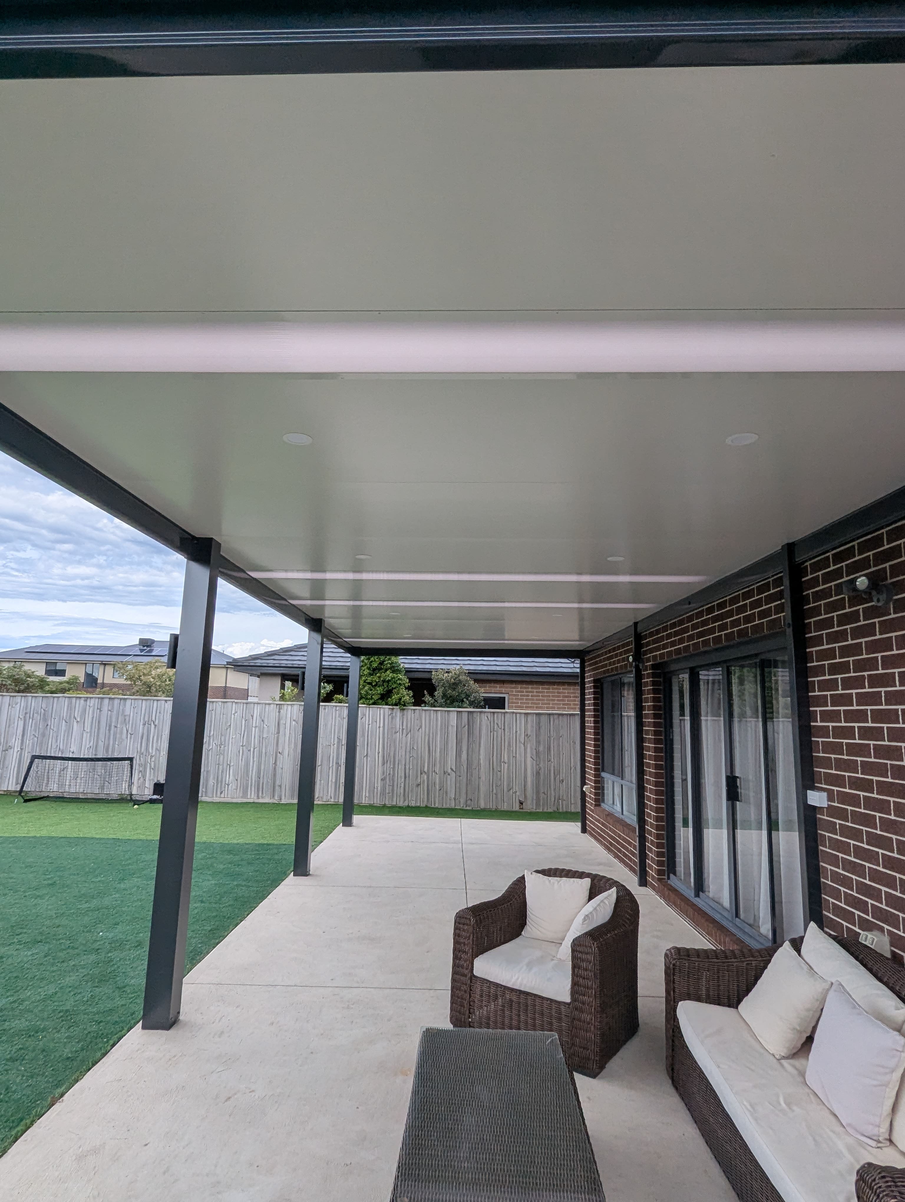 Insulated patio with CoolLight in Officer After 3