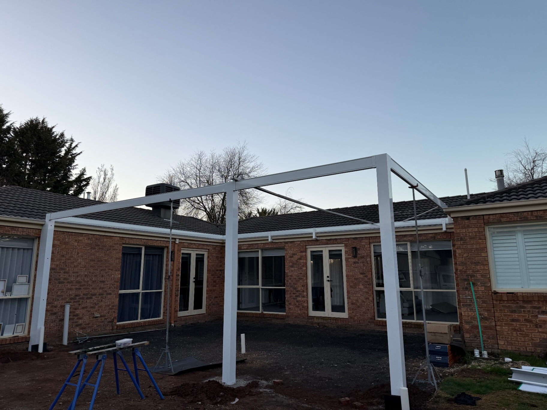 Colorbond Pergola in Kilmore Before 2