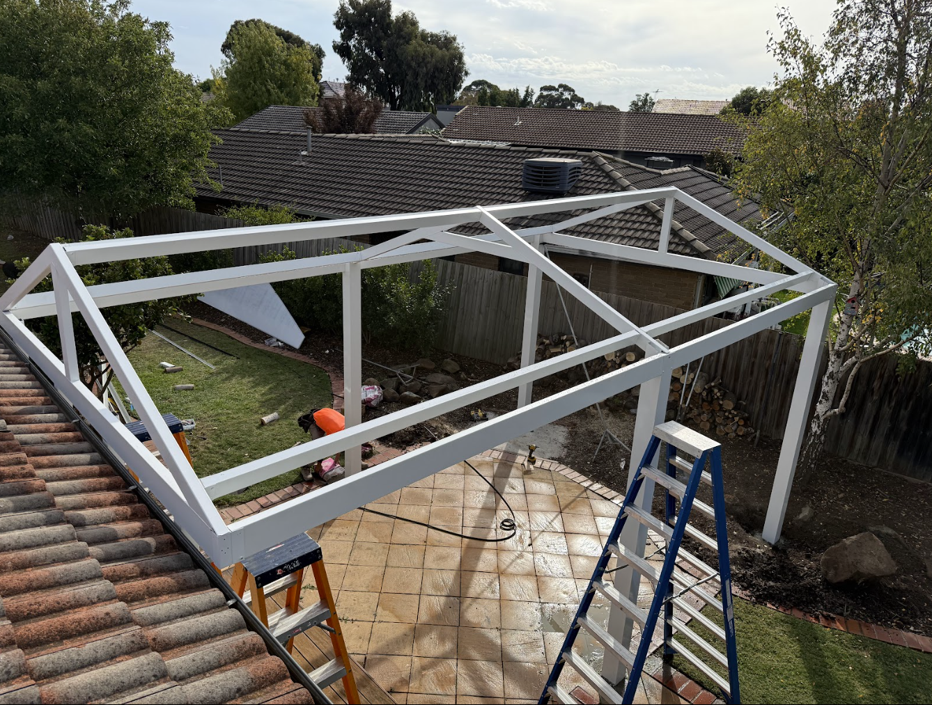 Gable Insulated Pergola in Taylors Lakes Before 2